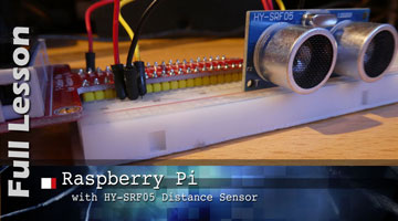 Raspberry Pi, Ultrasonic Distance Sensor HY-SRF05 - Full Lesson